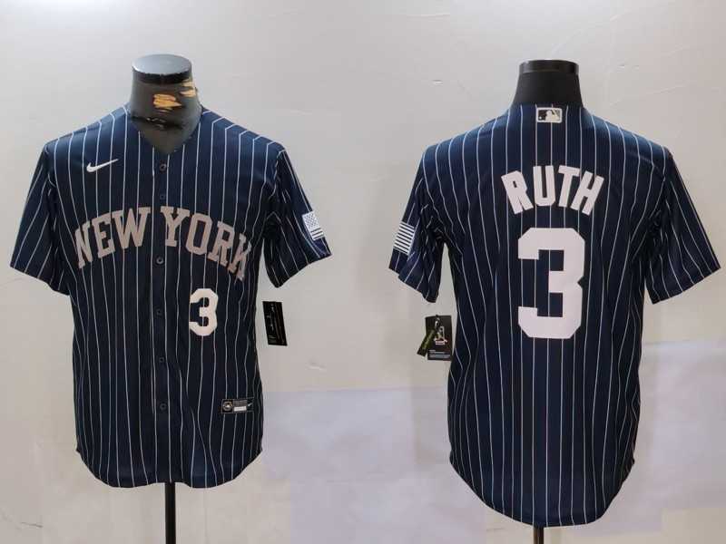 Men's New York Yankees #3 Babe Ruth Navy Pinstripe Fashion Cool Base Jerseys,We sell and wholesale Men's New York Yankees #3 Babe Ruth Navy Pinstripe Fashion Cool Base Jerseys on line form chian!
